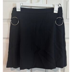 NEW Super Trash Black Mini Skirt Hardware Baddie Rocker Edgy
